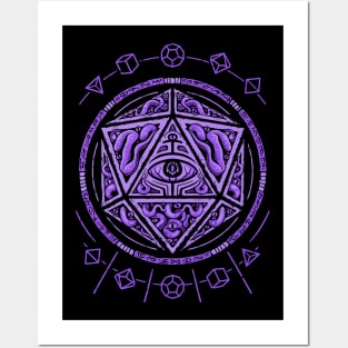 Purple Eldritch D20 Posters and Art